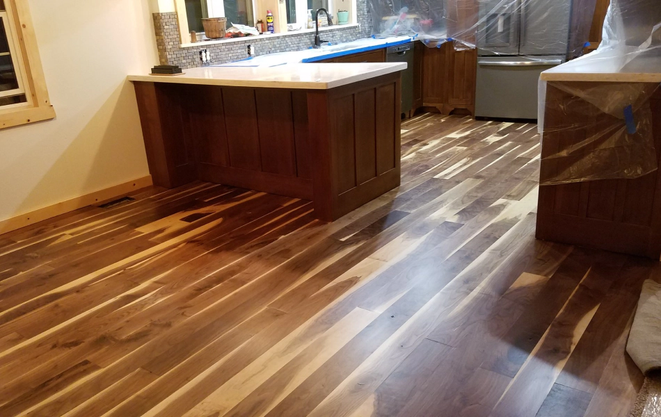 a recently serviced floor